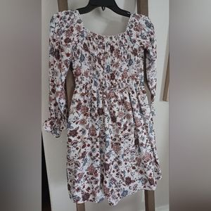 BEBOP: Unsized Floral Long Sleeve Dress